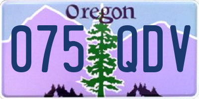 OR license plate 075QDV