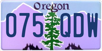 OR license plate 075QDW