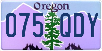 OR license plate 075QDY