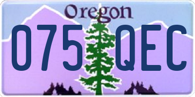 OR license plate 075QEC