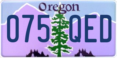 OR license plate 075QED