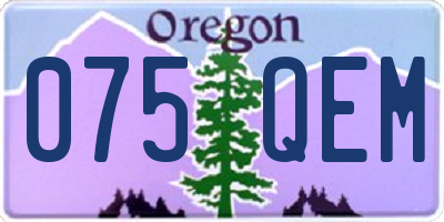 OR license plate 075QEM