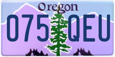 OR license plate 075QEU