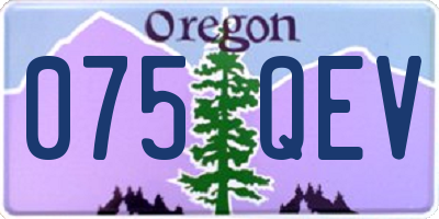 OR license plate 075QEV