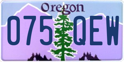 OR license plate 075QEW