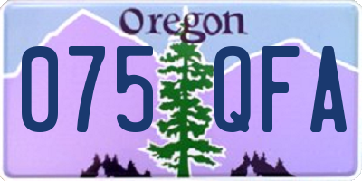 OR license plate 075QFA