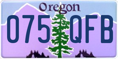 OR license plate 075QFB