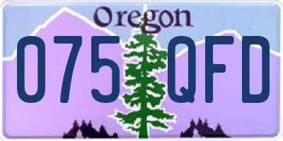 OR license plate 075QFD