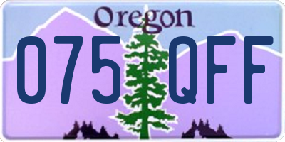 OR license plate 075QFF