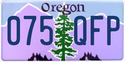 OR license plate 075QFP
