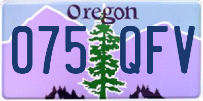 OR license plate 075QFV