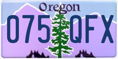 OR license plate 075QFX