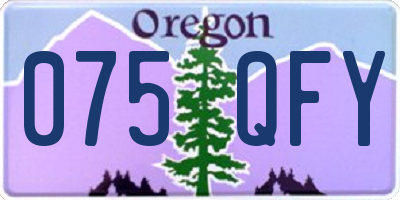 OR license plate 075QFY