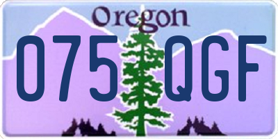 OR license plate 075QGF
