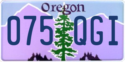 OR license plate 075QGI