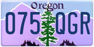 OR license plate 075QGR