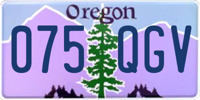 OR license plate 075QGV