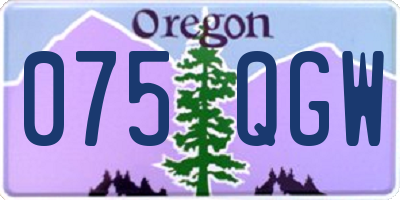 OR license plate 075QGW