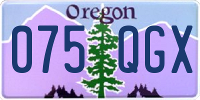OR license plate 075QGX