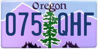 OR license plate 075QHF