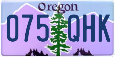 OR license plate 075QHK