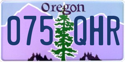 OR license plate 075QHR