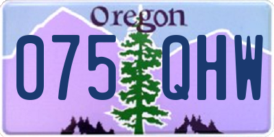 OR license plate 075QHW
