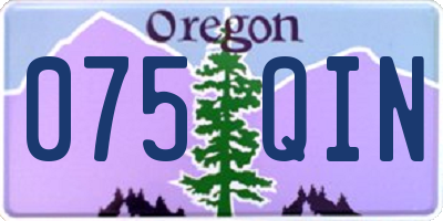 OR license plate 075QIN