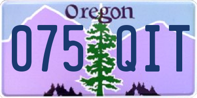 OR license plate 075QIT