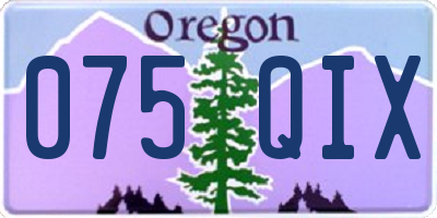 OR license plate 075QIX