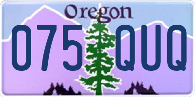 OR license plate 075QUQ