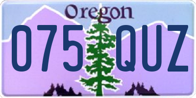 OR license plate 075QUZ