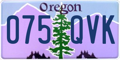 OR license plate 075QVK