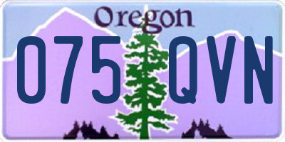 OR license plate 075QVN
