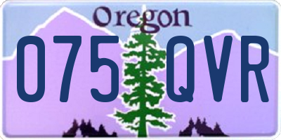 OR license plate 075QVR