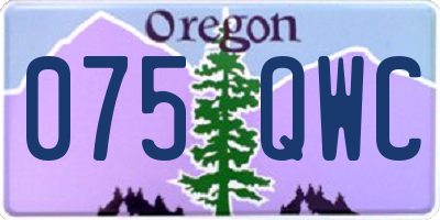 OR license plate 075QWC