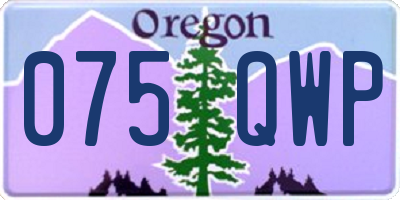 OR license plate 075QWP