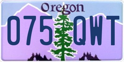 OR license plate 075QWT