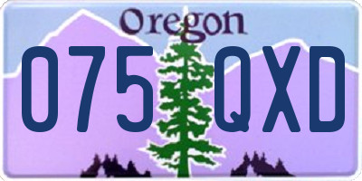 OR license plate 075QXD