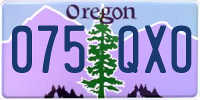 OR license plate 075QXO