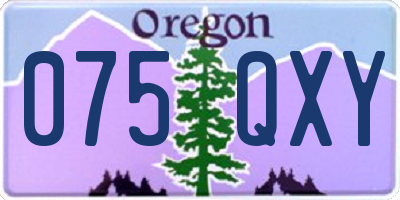 OR license plate 075QXY