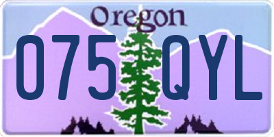 OR license plate 075QYL