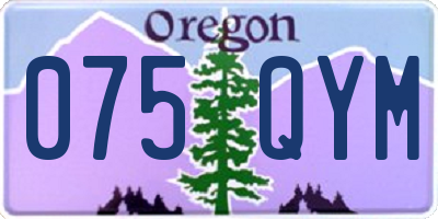 OR license plate 075QYM