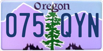 OR license plate 075QYN