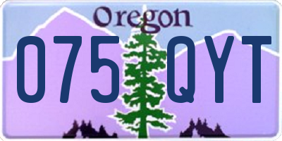 OR license plate 075QYT