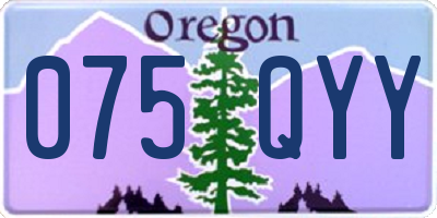 OR license plate 075QYY