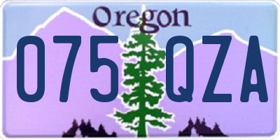 OR license plate 075QZA