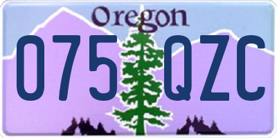 OR license plate 075QZC