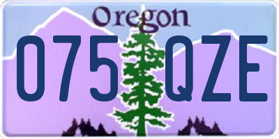 OR license plate 075QZE