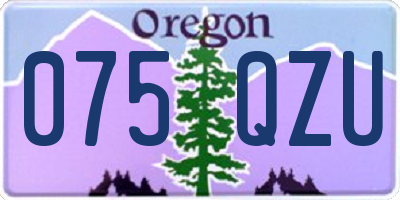 OR license plate 075QZU